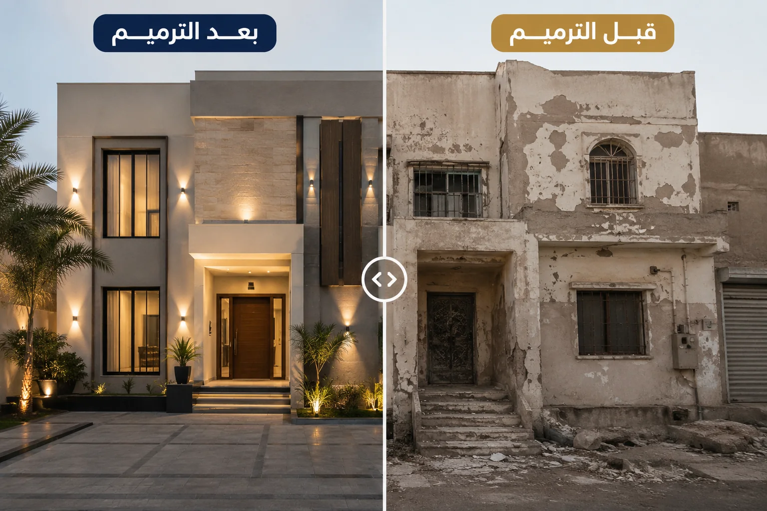 مشروع ترميم قبل وبعد