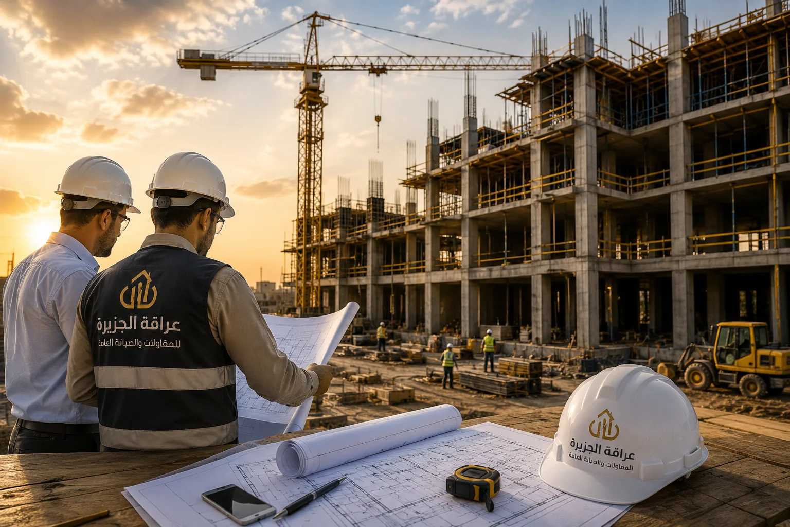 إدارة مشروع مقاولات في موقع العمل
